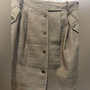 ✨EXCELLENT CONDITION✨ Anne Klein Olive Green Button-Front Mini Skirt